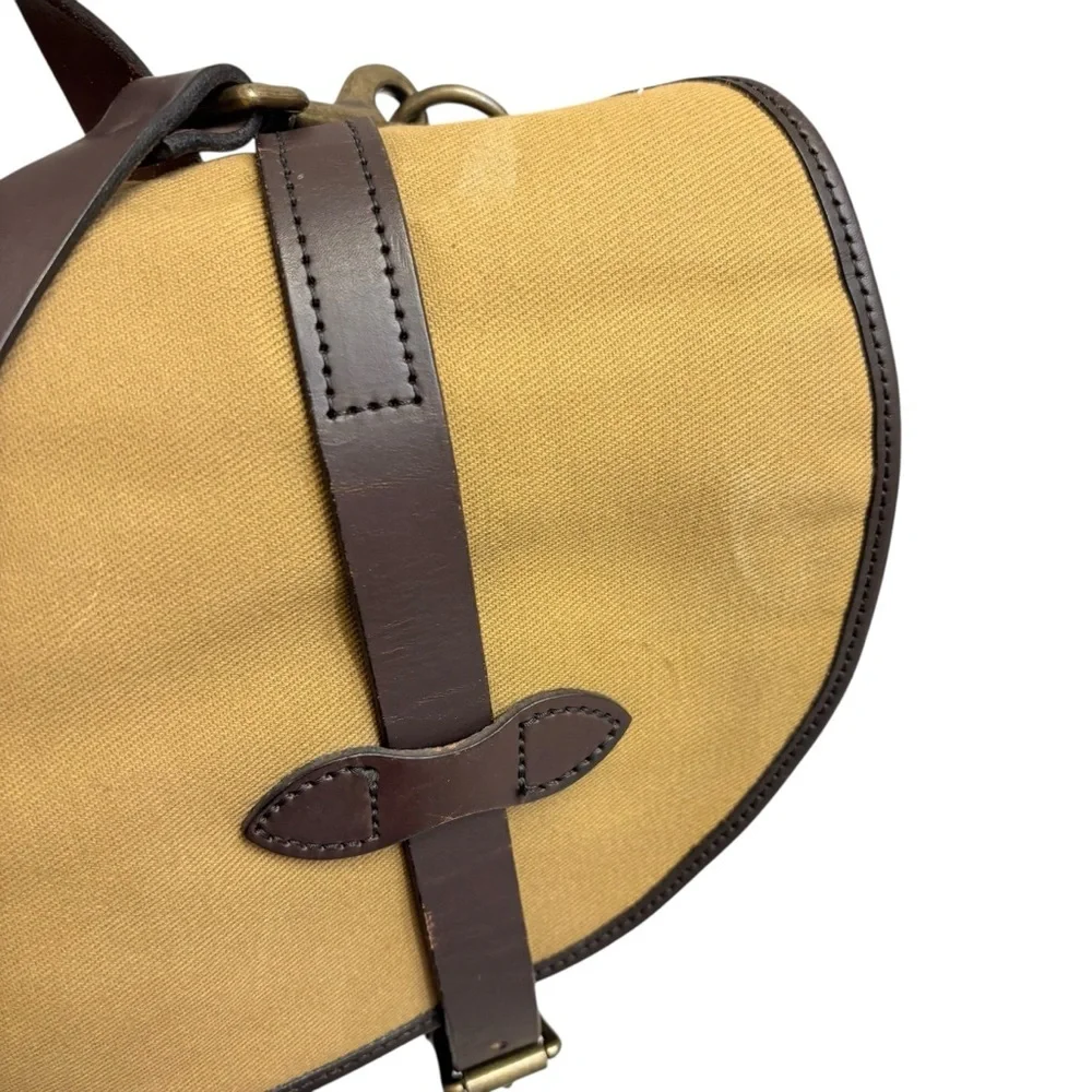 Filson vintage y2k USA #240 carryon field khaki twill brown leather bag RARE